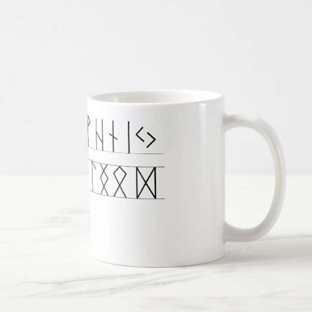 Rune-Ältestes Futhark Kaffeetasse (Rechts)