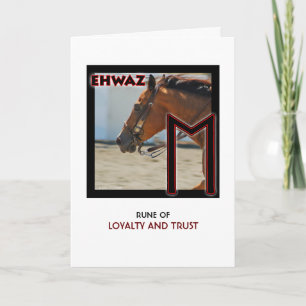 Rune Ehwaz - Loyalität und Vertrauen - Pferd Karte