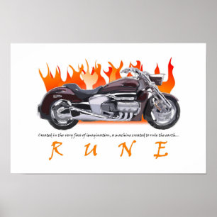 Rune-Flammen-Plakat Poster