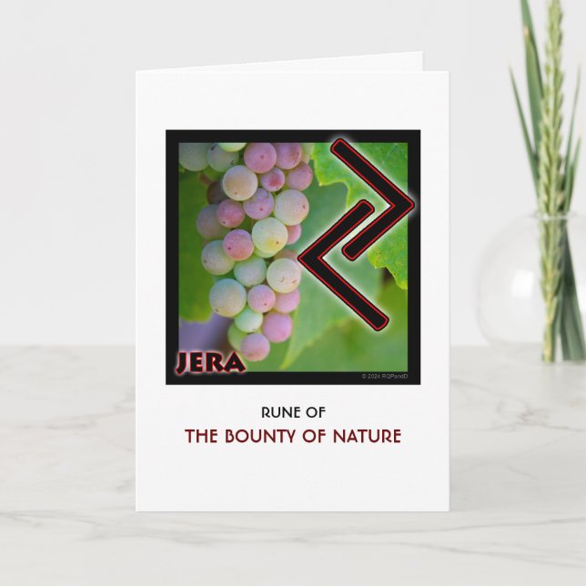 Rune Jera - Natur - Trauben Karte (Vorderseite)