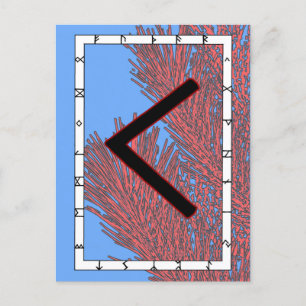 Rune Kenaz - Knowledge Postcard Postkarte