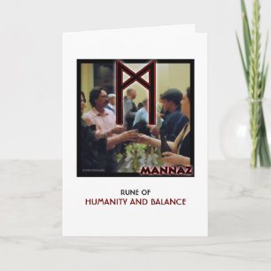 Rune Mannaz - Menschlichkeit & Balance Karte