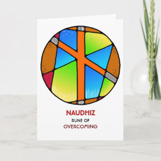 Rune Naudhiz - Überwinden - Jugendstil Karte