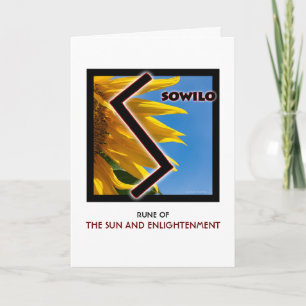 Rune Sowilo - Sun & Erleuchtung - Sonnenblume Karte