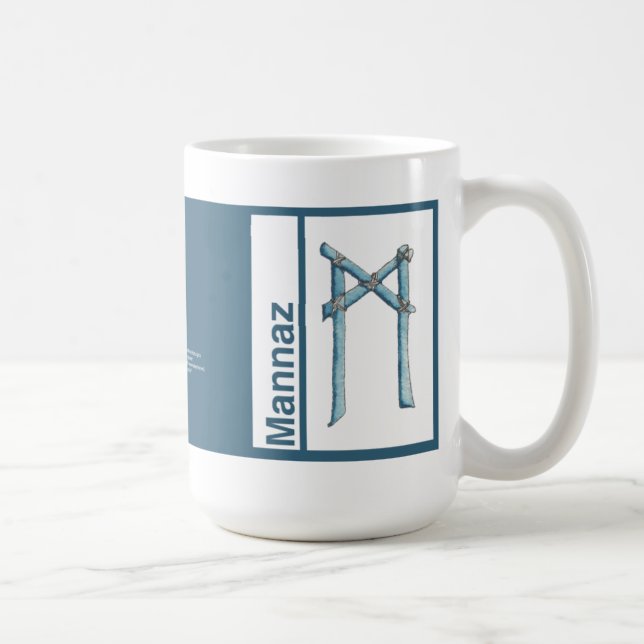 Rune-Tasse:: Mannaz Kaffeetasse (Rechts)
