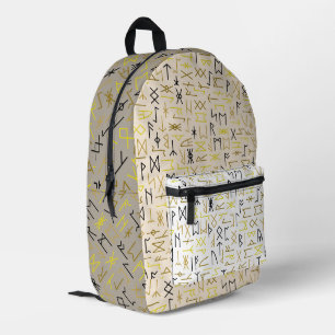 Runen Bedruckter Rucksack