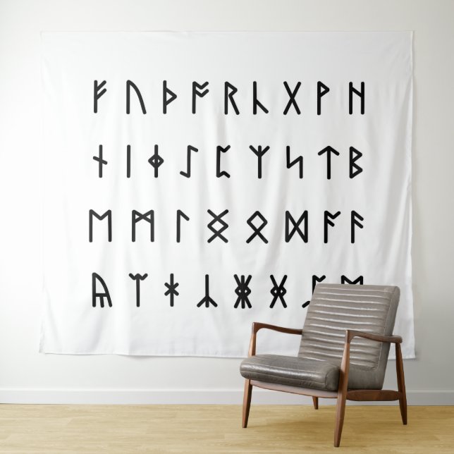 Runenalphabet [Futhorc] Wandteppich (Beispiel (Horizontal))