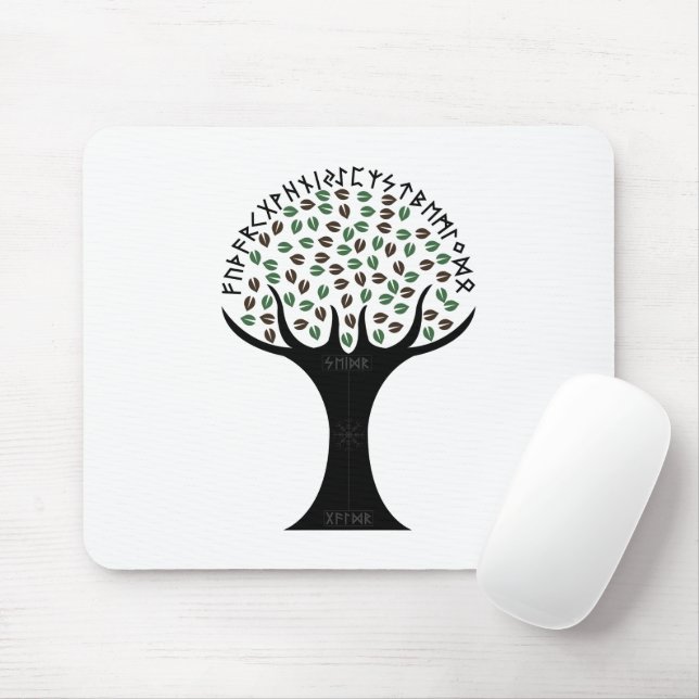 Runenbaum-Mauspad Mousepad (Mit Mouse)