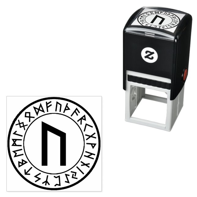 Runenkreis [02] Uruz] Selbstfarbige Briefmarke Permastempel (Beispiel)