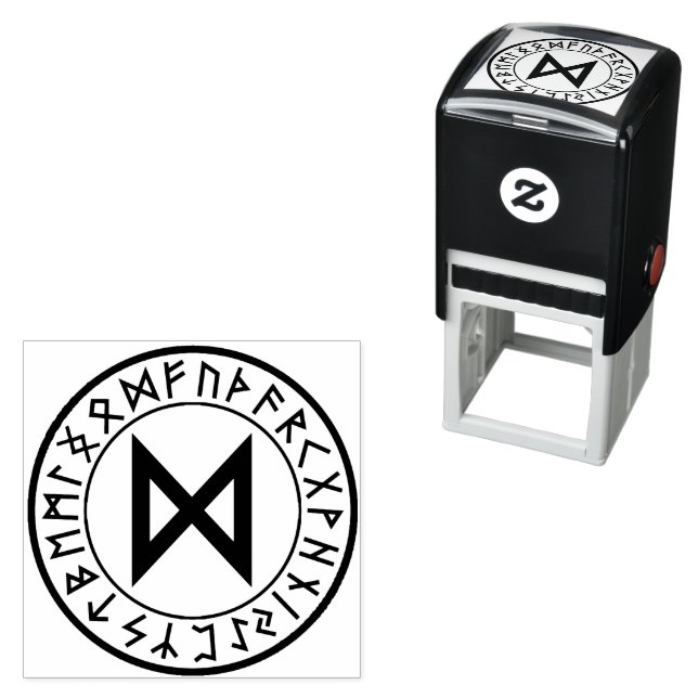 Runenkreis [24] Dagaz] Selbstbewusste Briefmarke Permastempel (Beispiel)