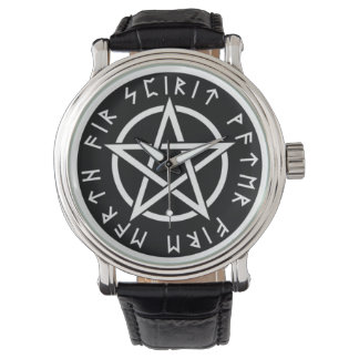 Runenpentagramm-Uhr Armbanduhr