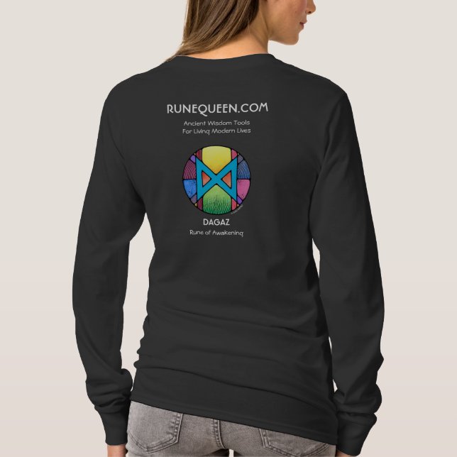 RuneQueen Dagaz - Awakening - long sleeve  T-Shirt (Rückseite)