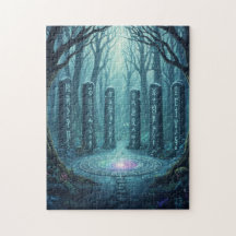 Runes Mystiques Anciennes Pierre Lumineuse Puzzle