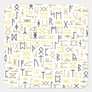 Runes Quadratischer Aufkleber