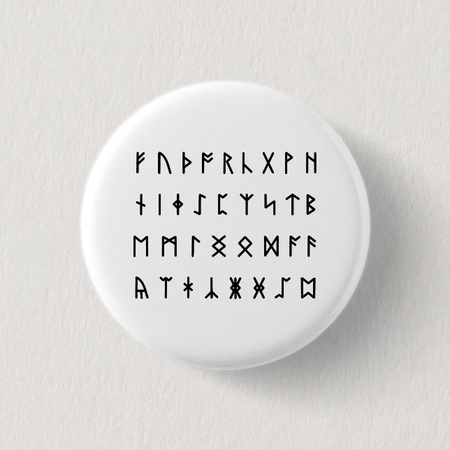 Runic Alphabet [Futhorc] Button (Vorderseite)