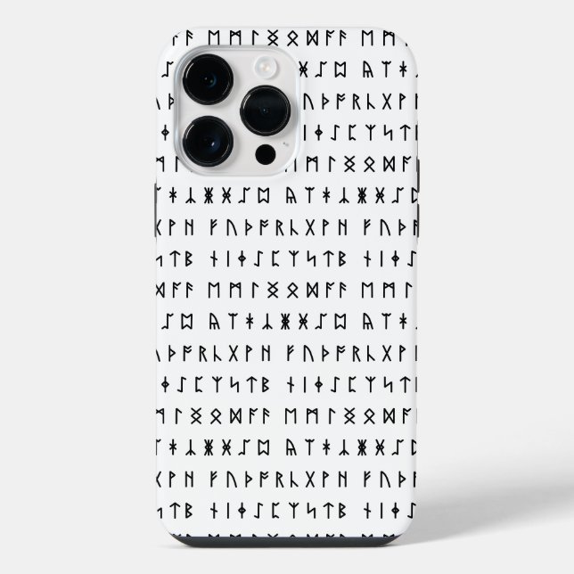 Runic Alphabet [Futhorc] iPhone 14 Pro Max Hülle (Rückseite)