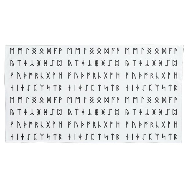 Runic Alphabet [Futhorc] Kissenbezug (Vorderseite-Links)