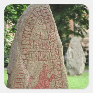 Runic Stein Quadratischer Aufkleber