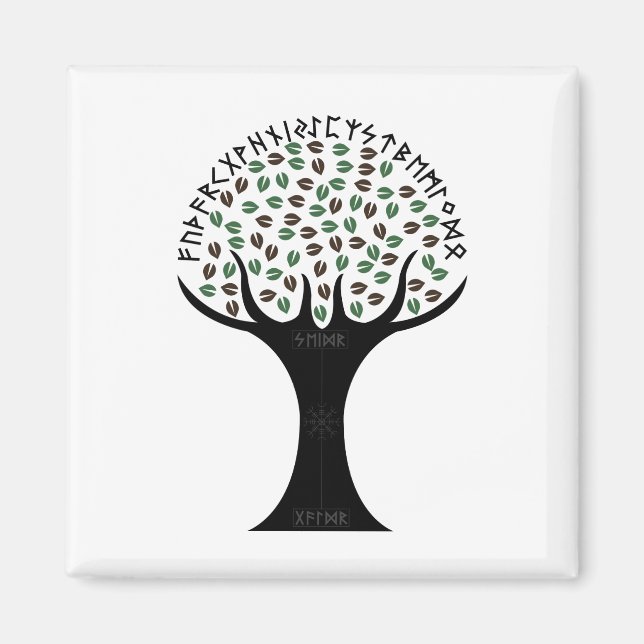 Runic Tree Magnete Magnet (Vorne)