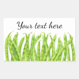 Runner Bohnen Rechteckiger Aufkleber