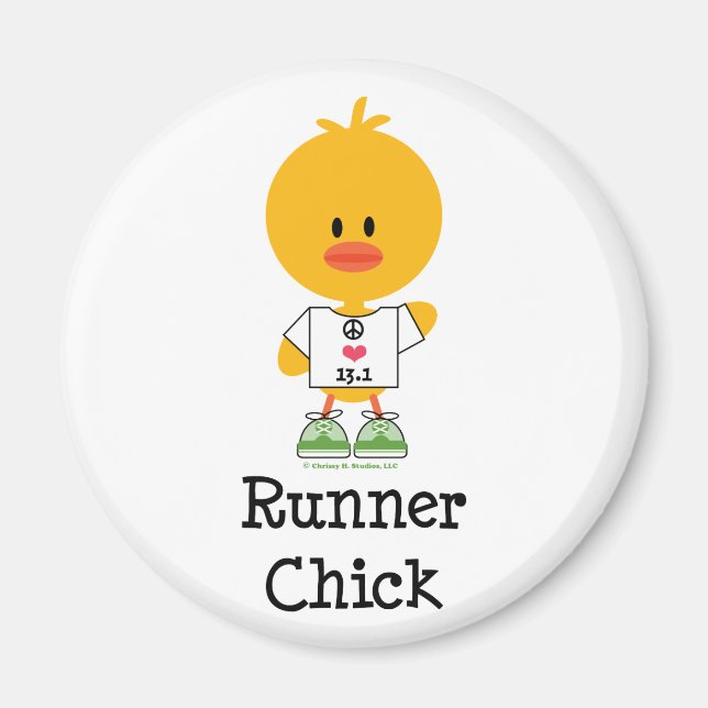 Runner Chick Peace Liebe 13.1 Magnet (Vorne)