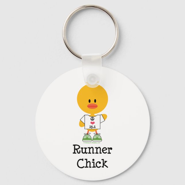 Runner Chick Peace Liebe 13.1 Schlüsselkette Schlüsselanhänger (Vorderseite)