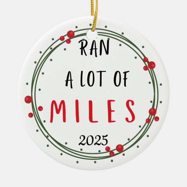 Runner Christmas Ornament Funny Holiday Gift (Vorne)
