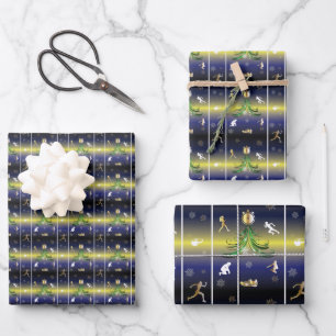 Runner Christmas Tree - Mädchen laufen Geschenkpapier Set