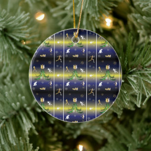Runner Christmas Tree - Mädchen laufen Keramik Ornament