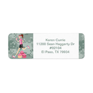 Runner Girl mit Cupcakes Labels