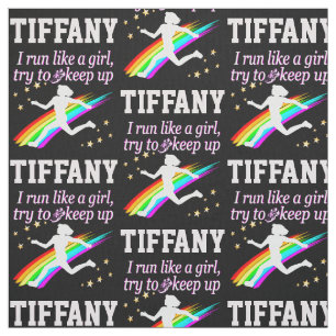 RUNNER GIRL PERSONALISIERT FABRIC STOFF