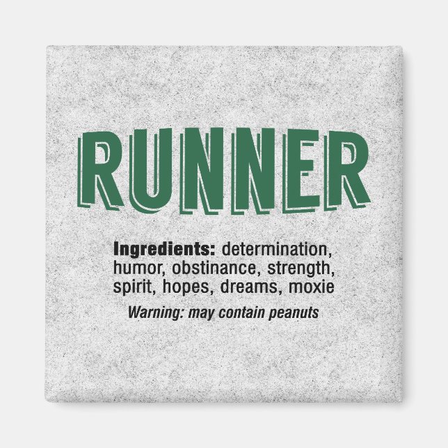 Runner Ingredients Magnet (Vorne)
