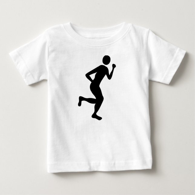 Runner (männlich) - Schwarz Baby T-shirt (Vorderseite)