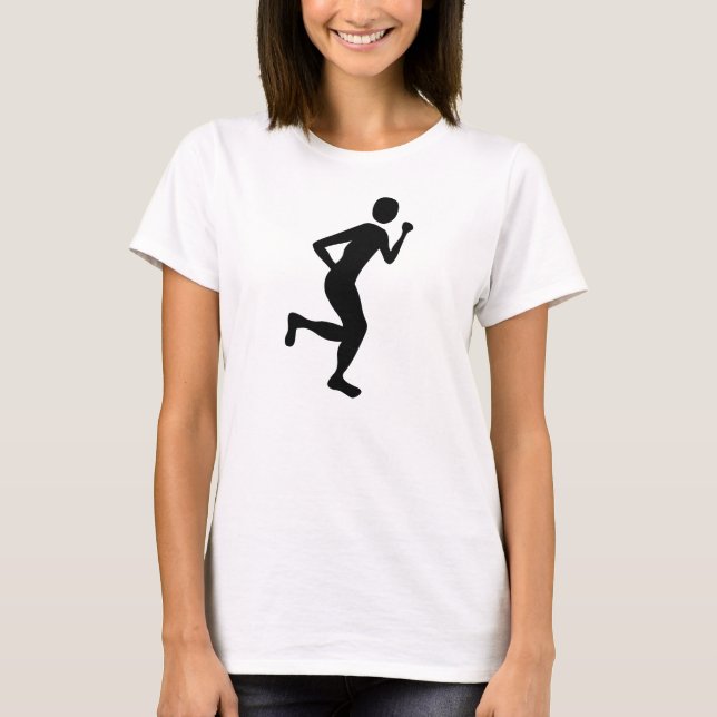 Runner (männlich) - Schwarz T-Shirt (Vorderseite)