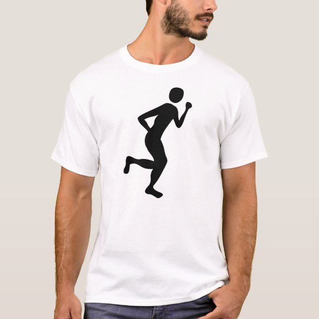 Runner (männlich) - Schwarz T-Shirt (Vorderseite)