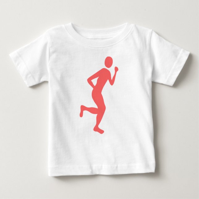 Runner (männlich) - Tropisch rosa Baby T-shirt (Vorderseite)