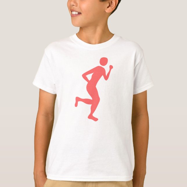 Runner (männlich) - Tropisch rosa T-Shirt (Vorderseite)
