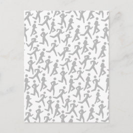 Runner-Muster Postkarte