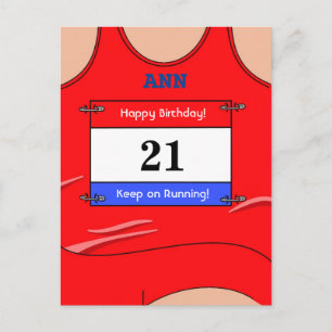 Runner Red Postkarte