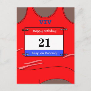 Runner Red Postkarte