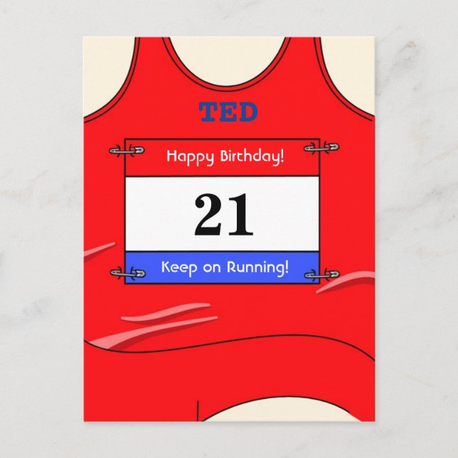 Runner Red Postkarte (Vorderseite)