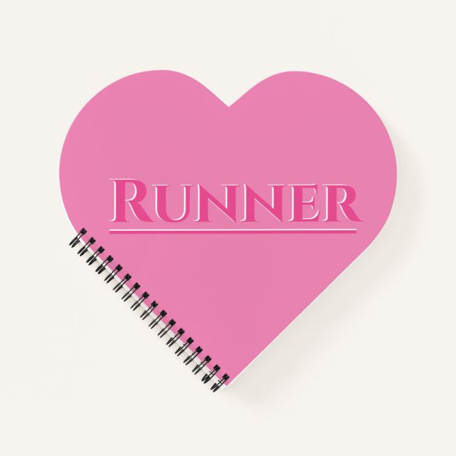 Runner rosa Skriptdesign Notizbuch (Vorderseite)