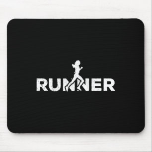Runner Silhouette Joggen Marathon Athlete Mousepad