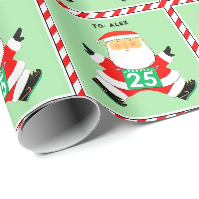 Runner Weihnachtsgeschenk Wrapping Paper Geschenkpapier (Rolleneckpunkt)