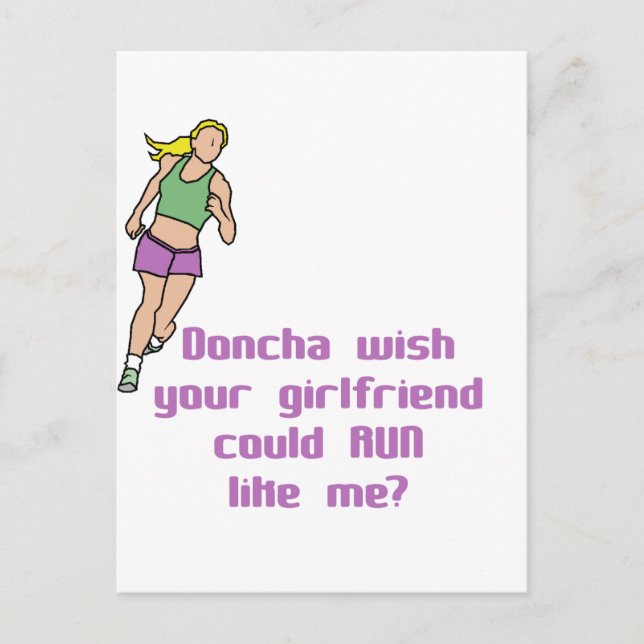 RunnerChick Doncha Postkarte (Vorderseite)