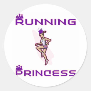 RunnerChick Princess Runder Aufkleber