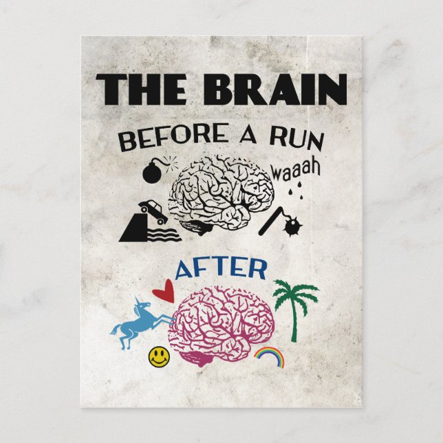Runners Brain Postkarte (Vorderseite)