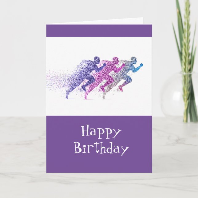 Runners Fun Chocolate Birthday Cake Calories Karte (Vorderseite)