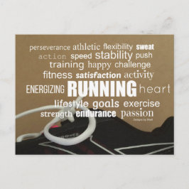Runners Motivierend Collage Postkarte