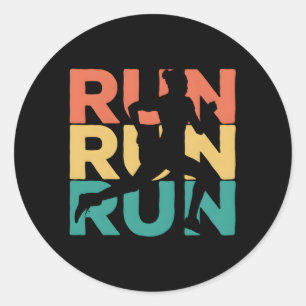 Runners Runder Aufkleber